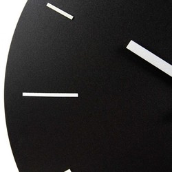 Relógio de parede Omnia em PVC preto, Ø40 cm