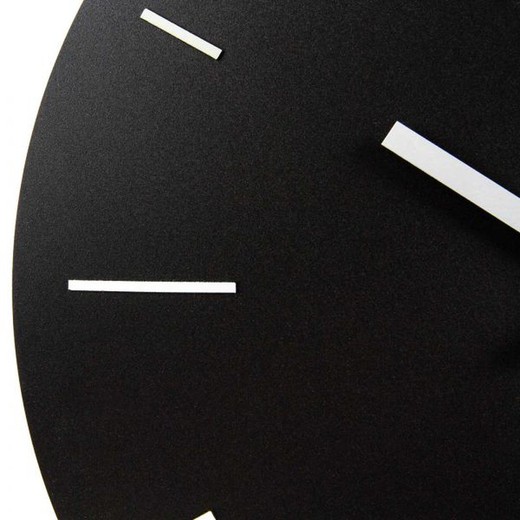 Reloj de pared Omnia de PVC negro Ø40 cm