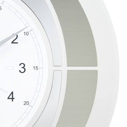 Tempus 12-godzinny zegar ścienny ze srebrnego metakrylanu Ø45 cm