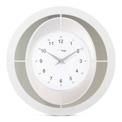 Tempus 12 malm metakrylat silverväggklocka Ø45 cm