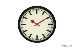 Plastic clock Diam 40.5 cm. Silence