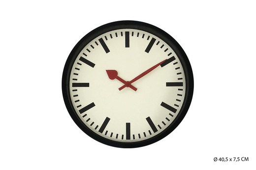 Horloge en plastique Diam 40,5 cm. Silence