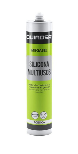 Selante de silicone acético Multiuso Megasel Quiadsa