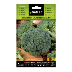 Vert Brocoli Calabrese. (10 paquets de 10 grammes.)