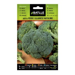 Sementes verde Calabrese Broccoli sobre
