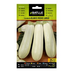 WHITE zucchini medium long (10 packs of 25g.)