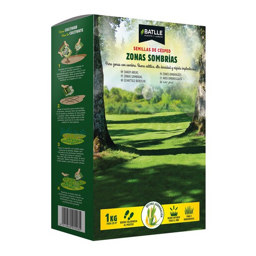 Semence de Gazon pour Zones Ombragées Batlle 500 g, 1 kg, 5 kg et 20 kg