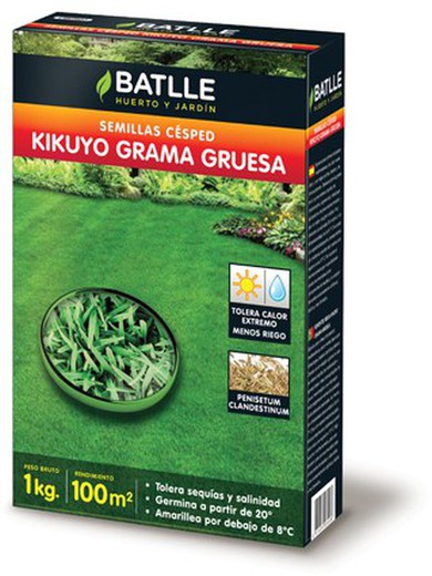Graines de Gazon Batlle Kikuyo Herbe épaisse 100 g, 200 g, 500 g et 5 kg