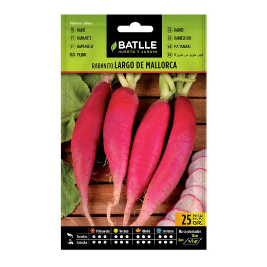 Radish LARGO DE MALLORCA (10 packs of 25g.)