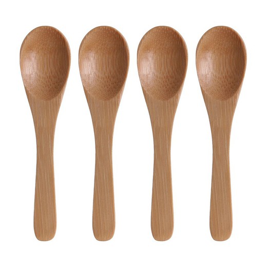 Set 4 Small Bamboo Spoons