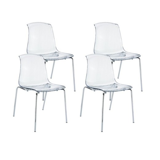 SET 4 CHAISES TRANSITEES EN VITREA