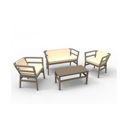 Click Clack Sofagarnitur, zwei Sessel und Resol Tisch