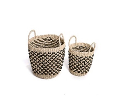 Set of 2 Braided Baskets