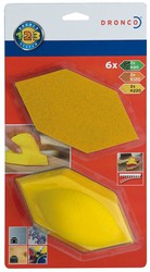 Jeu de ponceuses hexagonales 150x75 mm