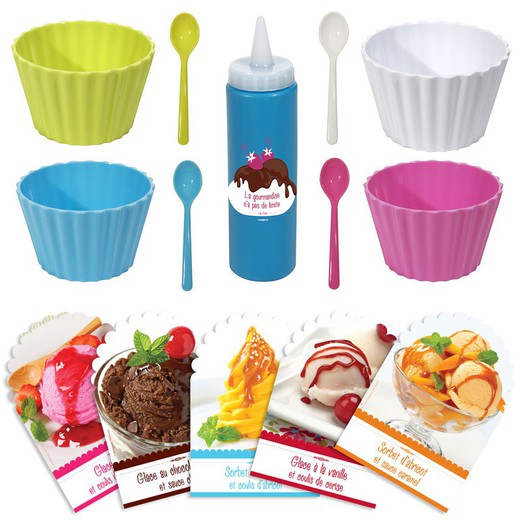 Set Helado Postre C/Recetas CMP Decoración