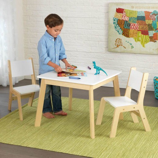Stół grzybowy + 2 krzesła Modern