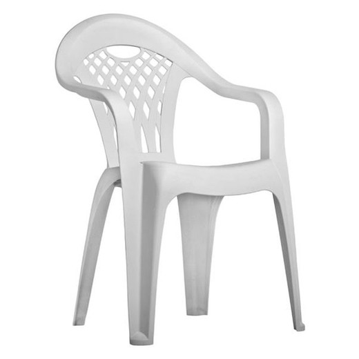 Monoblock Cancun White resin chair