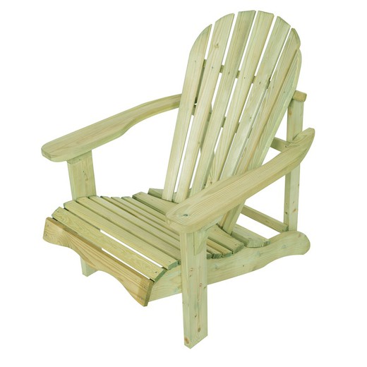 Chaise de jardin en bois traité résistant Adirondack Vika 91x71,6x92,5 cm