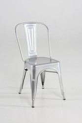 KitCloset stoel van zilverkleurig metaal