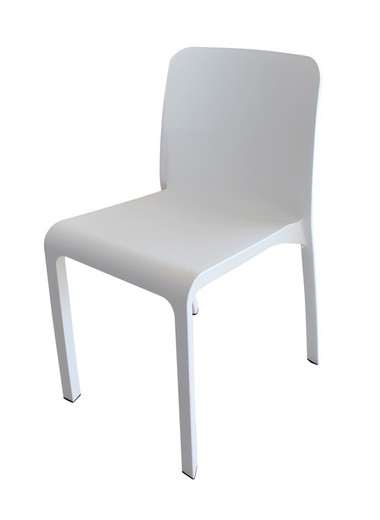 Stuhl aus weißem Grana-Harz