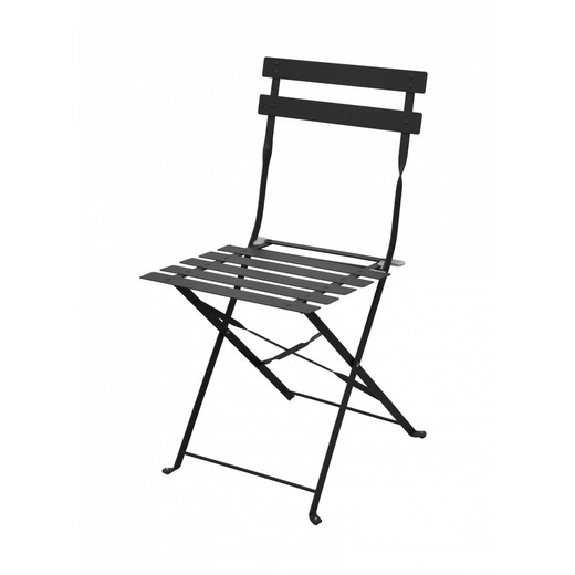 Chaise pliante en acier graphite