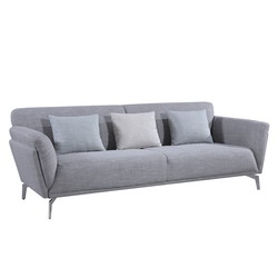 Calabria Pärumm 3-sits soffa 230x90x80 cm Stengrå med 3 kuddar