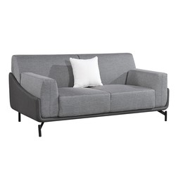 Canapé 2 Places Campania Pärumm 175x90x80 cm Gris Coussin