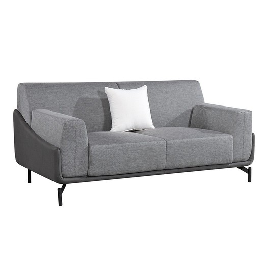 Sofa dwuosobowa Campania Pärumm 175x90x80 cm Szara z poduszką