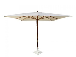 ombrellone in legno quadrato beige 3x3m