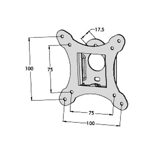 Fixed stand flat TV ElectroDH from 13 "to 27"