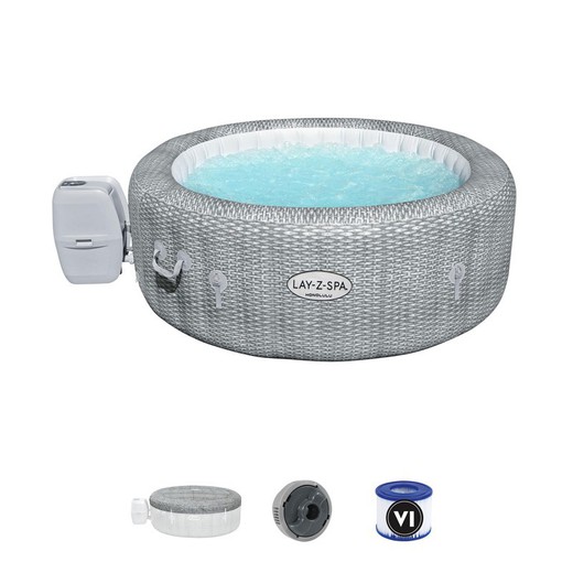 Pack Inflatable Spa Bestway Lay-Z-Spa Honolulu For 4-6 People Round 196x71 cm + Set 2 Pillows + Canopy