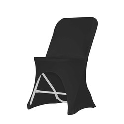 Housse de chaise pliante noire modèles: Stretch ALEX