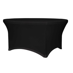 Elastic cover for round table Planet 5 black 152.4 x 76.2 cm