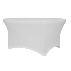 Housse élastique pour table ronde Planet 5 blanc 152,4 x 76,2 cm