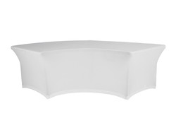 Funda elástica para mesa angular Zown blanca 236 x 102,3 x 76,2 cm