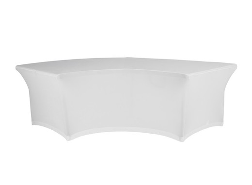 Biała elastyczna obrus na stół Kąt zgięcia 236 x 102,3 x 76,2 cm