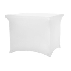Housse stretch chaise pliante blanche élasthanne 45x45x89 cm - RETIF