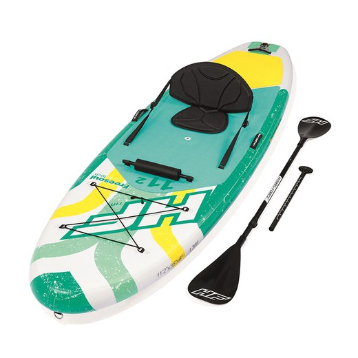 Pack Inflatable Stand Up Paddle Board Bestway Free Soul 340 x 89 x 15 cm + Aluminum paddle to stand up or sit on a paddle surf board 221cm