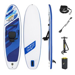 Tabla Paddle Surf Hinchable Bestway Hydro-Force Surf Oceana Convertible 305x84x12 cm con Remo Doble, Asiento, Bomba y Bolsa de Viaje