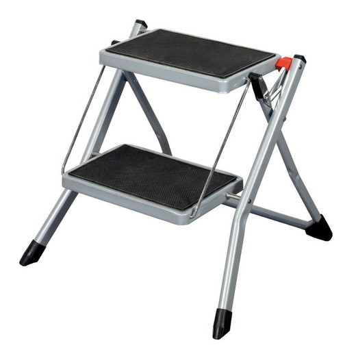 Steel stool 2 steps 30x20cm