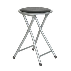 Foldable metal stool metal / black