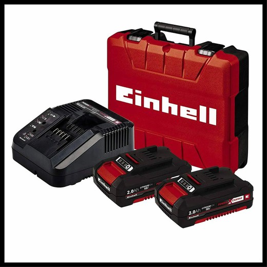 Pack Marteau Perforateur Brushless Te-Cd 18/50 Li-I Bl (2X2.0 Ah) Einhell + Jeu de 6 Mèches Pierre Wolfcraft