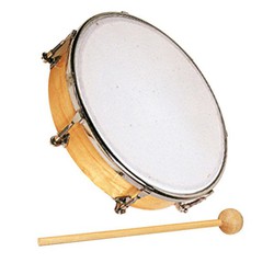 Tambour en cuir synthétique sans cymbales 20 cm