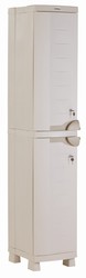 Plastiken Space-Saver resin locker 35 cm double in beige color (35x45x184 cm)