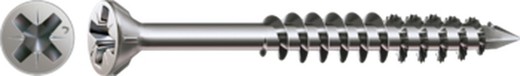 Screw For Wood Slats Spax-S A2 Flat Head Milling Ribs Cross Slot Z2 Partial Thread Cut 200 Units