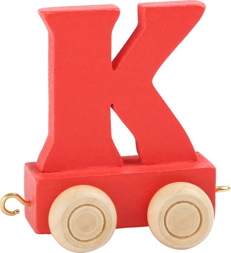 Train of colorful letters K