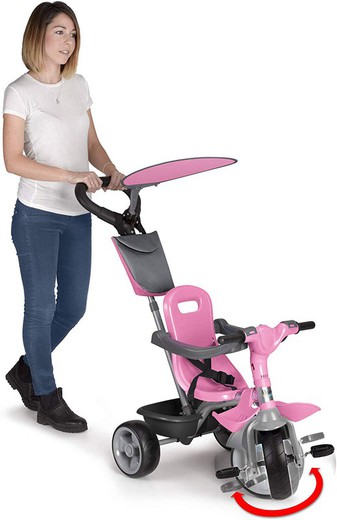 Baby Plus musik Pink trehjuling