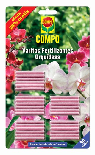 Różdżki do nawozów orchidei (x24 jednostki + 6 darmowych) Compo