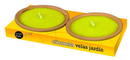 Vela plato terracota 14cm x 2 U