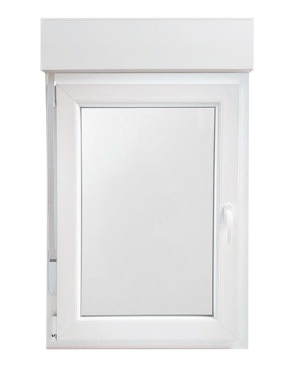 PVC window with double v. 75x100 +17cm tilt-and-turn blind right. when 7006 series.